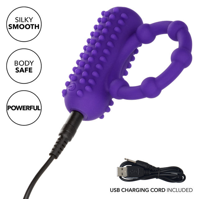 Calexotics Silicone Rechargeable 5 Bead Maximus Ring Couples Ring Vibrator