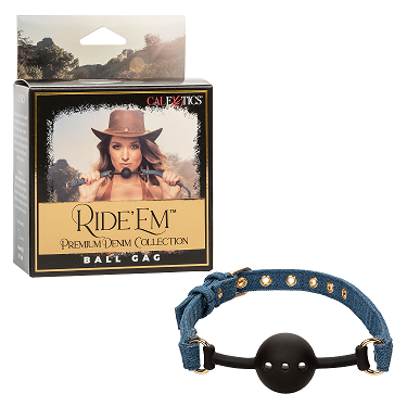 CalExotics Ride 'Em Premium Denim Collection Ball Gag