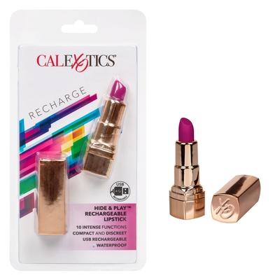 Calexotics Hide & Play Rechargeable Lipstick Vibrator Purple