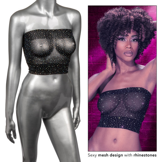 Calexotics Radiance Bandeau Top w Dazzling Rhinestone Accents