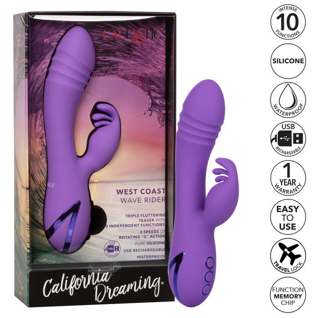 Calexotics California Dreaming West Coast Wave Rider G Massager Rabbit Vibrator