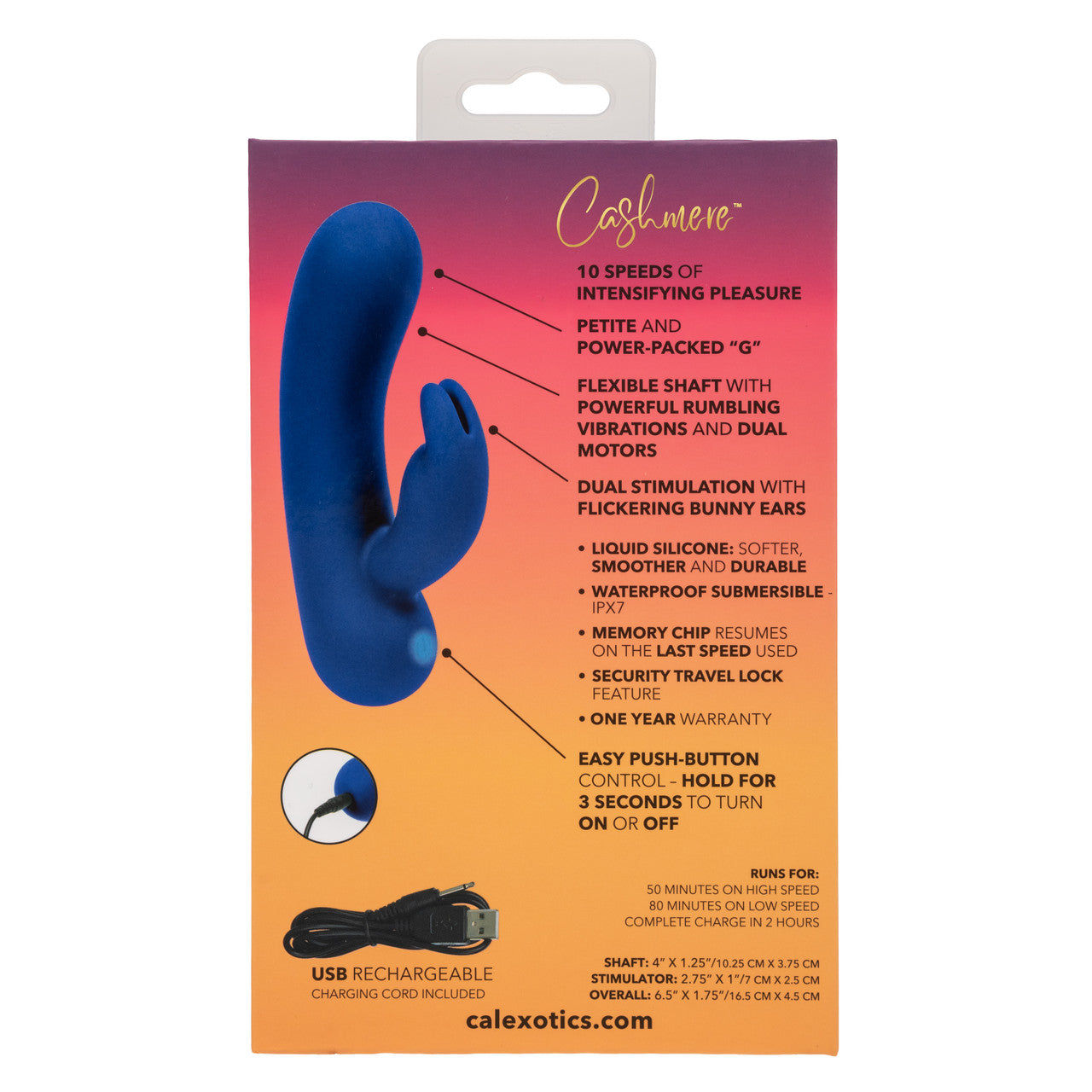 Calexotics Cashmere Silk Bunny Rabbit Vibrator