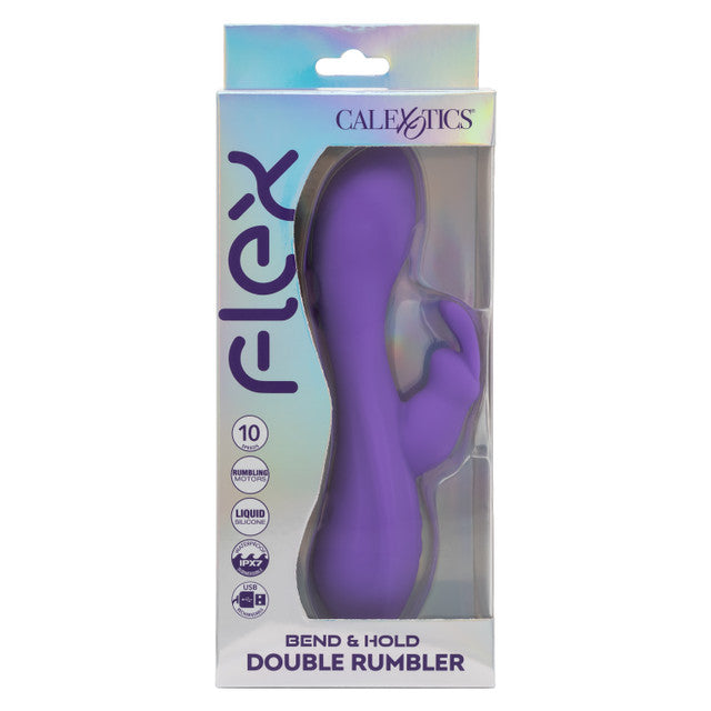 CalExotics Flex Bend & Hold Double Rumbler Rabbit Vibrator