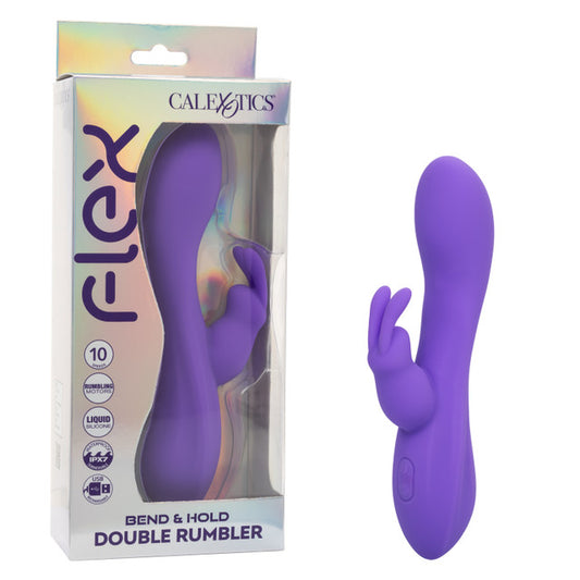 CalExotics Flex Bend & Hold Double Rumbler Rabbit Vibrator