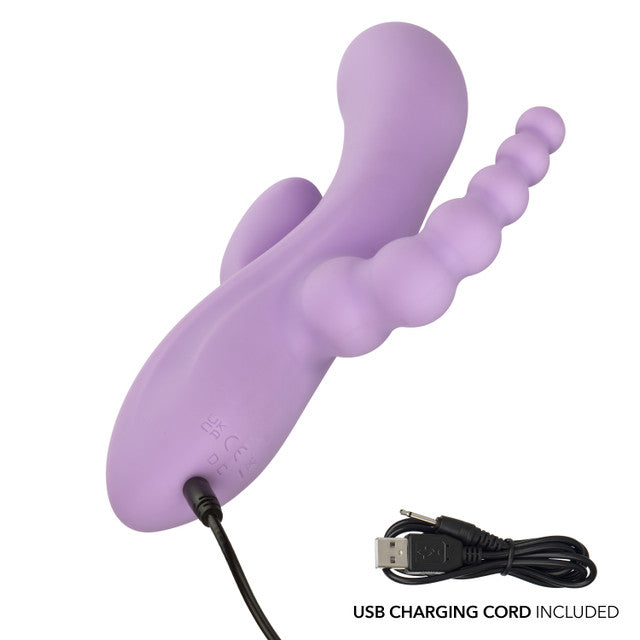 CalExotics Flex Bend & Hold Triple Rumbler Rabbit Vibrator