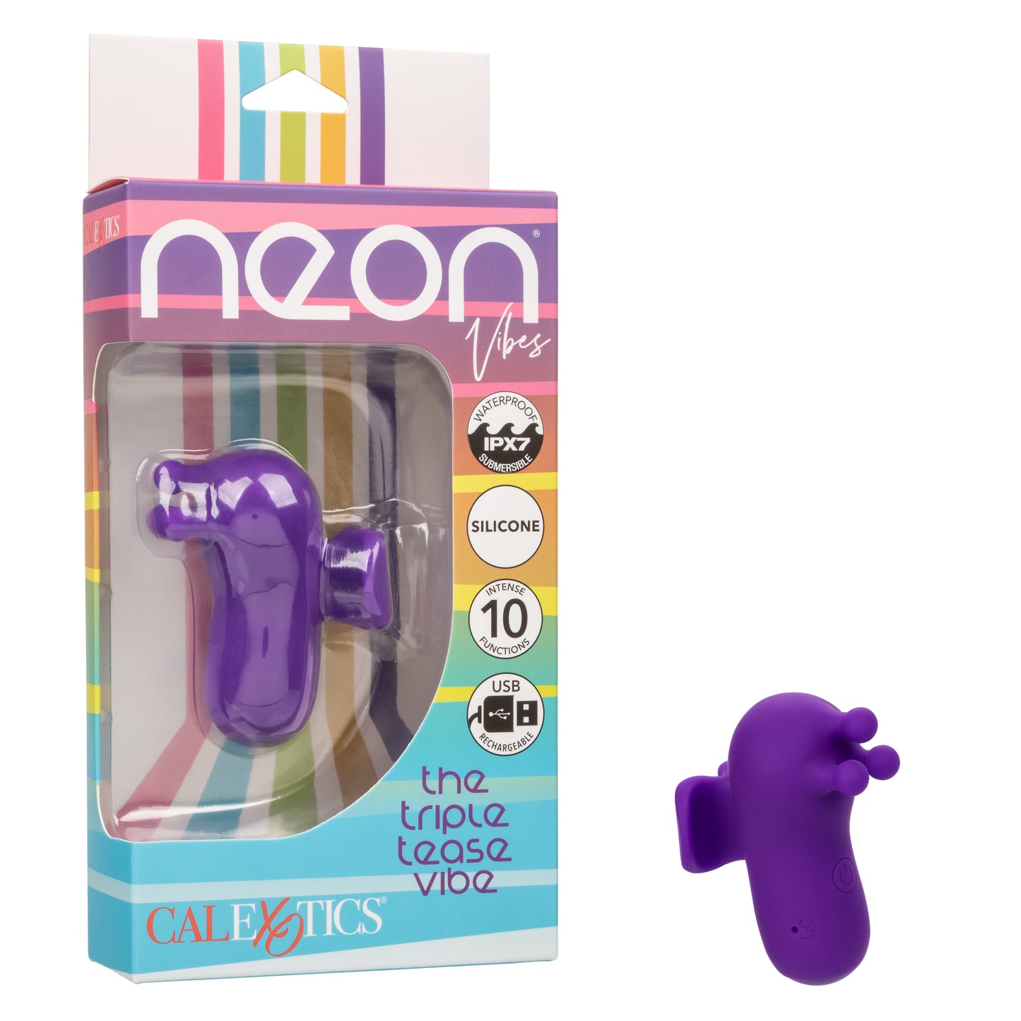Calexotics Neon Vibes The Kissing Bunny Vibe - Handheld Massager