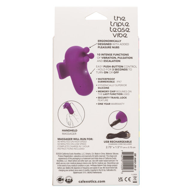 Calexotics Neon Vibes The Kissing Bunny Vibe - Handheld Massager