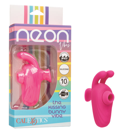 Calexotics Neon Vibes The Kissing Bunny Vibe - Handheld Suction Vibrator