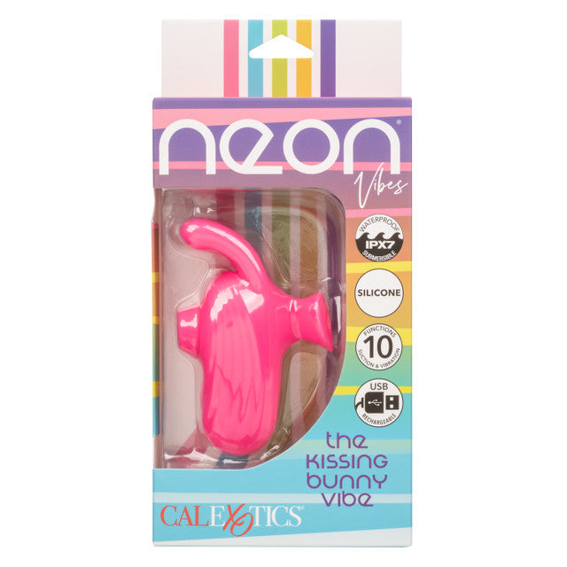 Calexotics Neon Vibes The Kissing Bunny Vibe - Handheld Suction Vibrator
