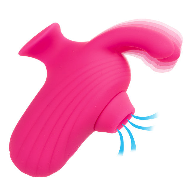 Calexotics Neon Vibes The Kissing Bunny Vibe - Handheld Suction Vibrator