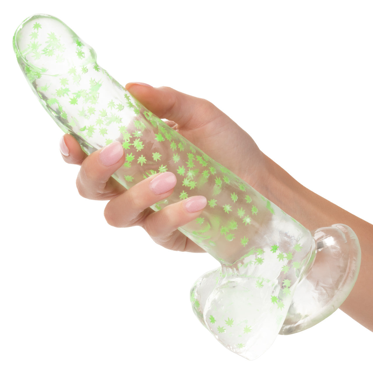 Calexotics | Naughty Bits I Leaf Dick Glow-In-The-Dark Weed Leaf Dildo