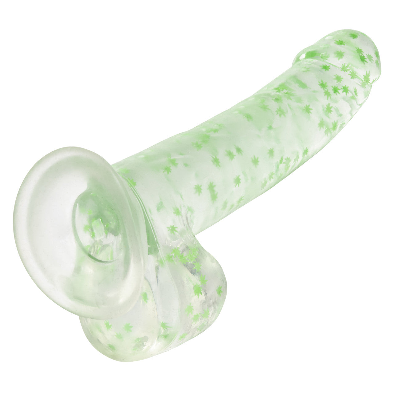 Calexotics | Naughty Bits I Leaf Dick Glow-In-The-Dark Weed Leaf Dildo