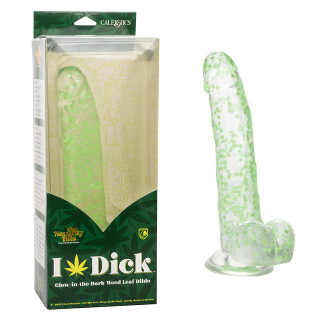 Calexotics | Naughty Bits I Leaf Dick Glow-In-The-Dark Weed Leaf Dildo