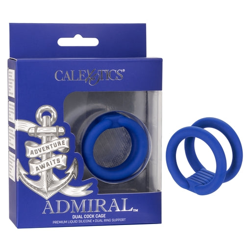 Calexotics Admiral Dual Cock Cage - Premium Multi Cock Ring Support