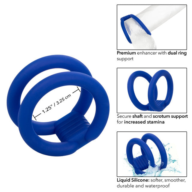 Calexotics Admiral Dual Cock Cage - Premium Multi Cock Ring Support