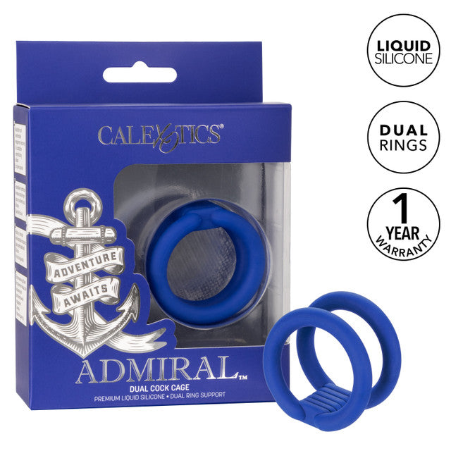 Calexotics Admiral Dual Cock Cage - Premium Multi Cock Ring Support