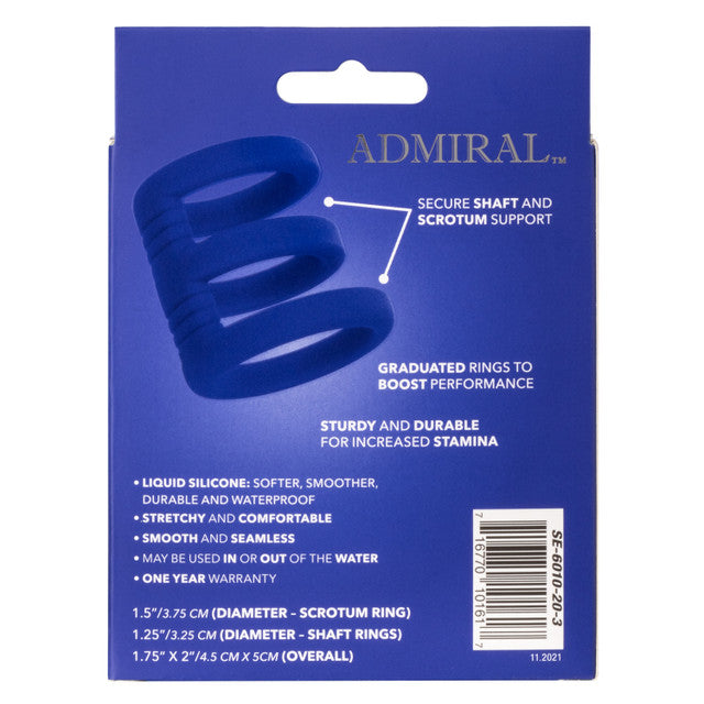 Calexotics Admiral Triple Cock Cage - Premium Multi Cock Ring Support