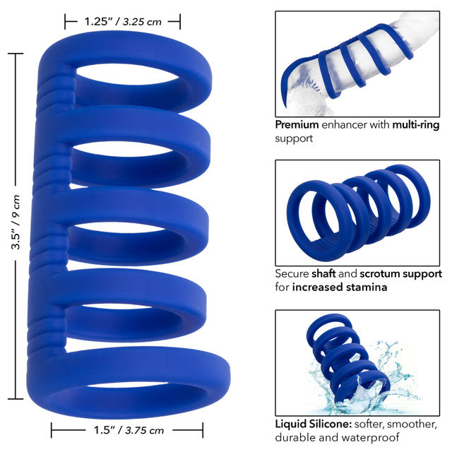 Calexotics Admiral Xtreme Cock Cage - Premium Multi Cock Ring Support