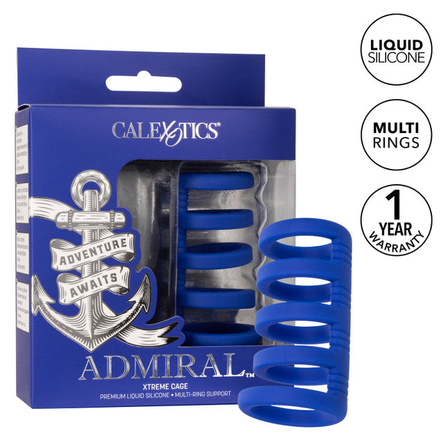 Calexotics Admiral Xtreme Cock Cage - Premium Multi Cock Ring Support