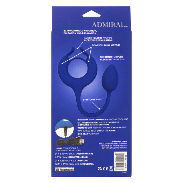 Calexotics Admiral Plug and Play Weighted Vibrating Cock Ring