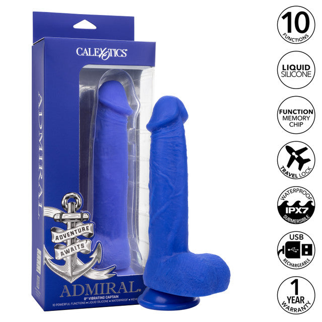 Calexotics Admiral 8" Vibrating Captain Dildo