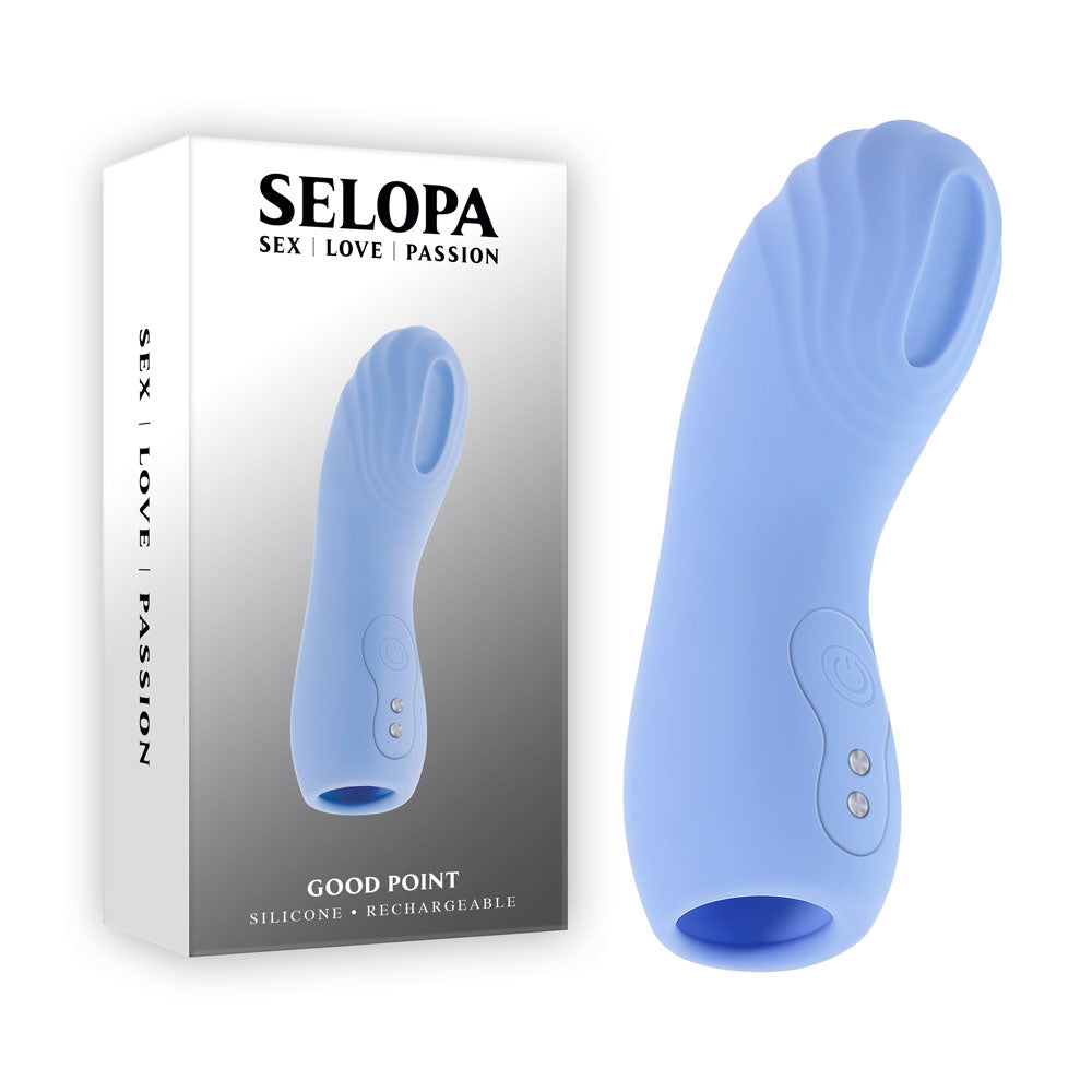 Selopa GOOD POINT - Purple Hollow Vibrating Finger Stimulator