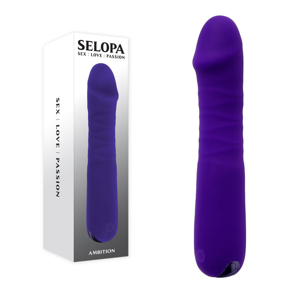 Selopa AMBITION - Purple 17cm Thrusting Vibrator