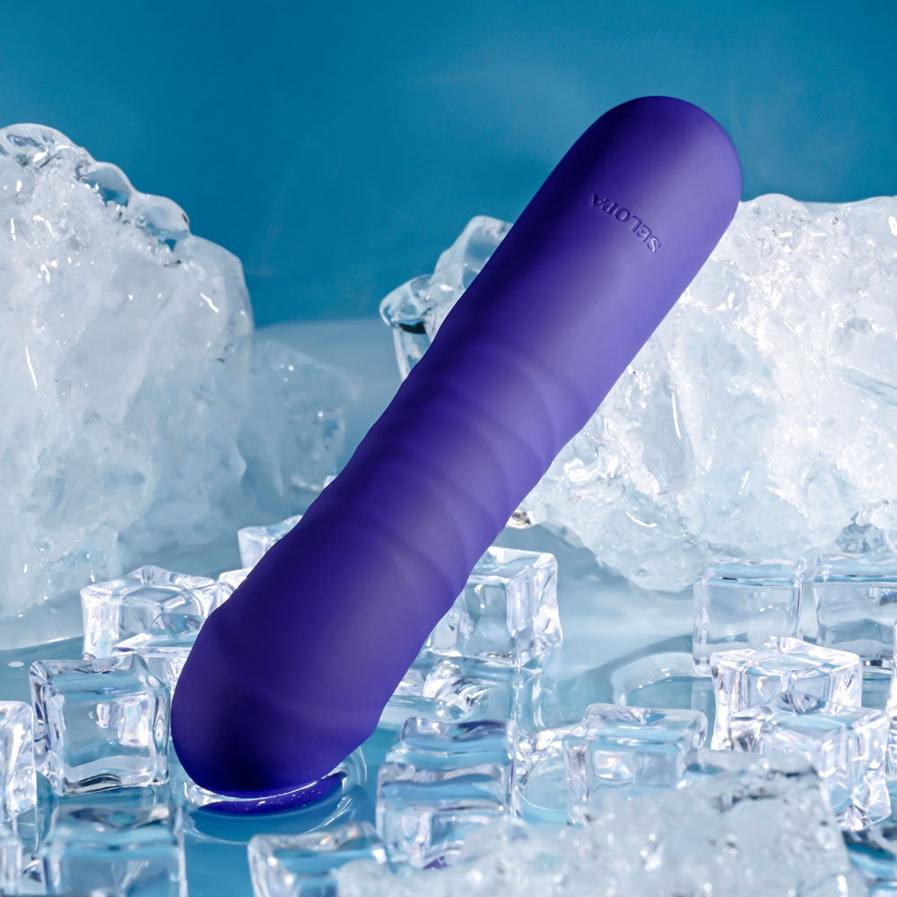 Selopa AMBITION - Purple 17cm Thrusting Vibrator