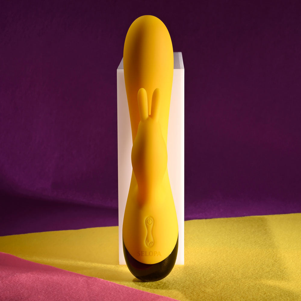 Selopa BUZZZ BUNNY - Yellow 19.7cm Rabbit Vibrator