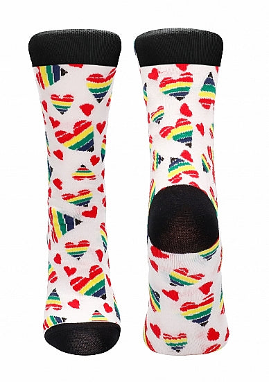 Shots Toys | Socks Happy Hearts Adult Novelty Size 36-41 or 42-46