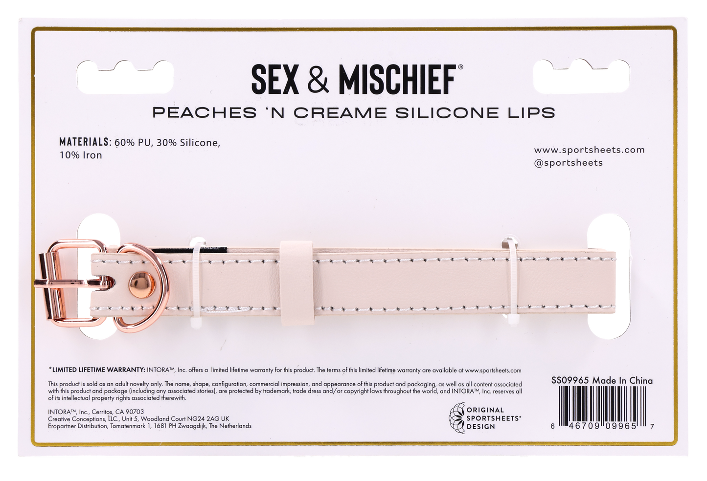 Sportsheets Sex & Mischief Peaches n Creame Silicone Lips