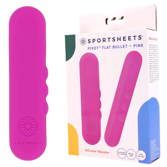 Sportsheets Pivot Flat Bullet - Pink 10.2cm USB Rechargeable Bullet