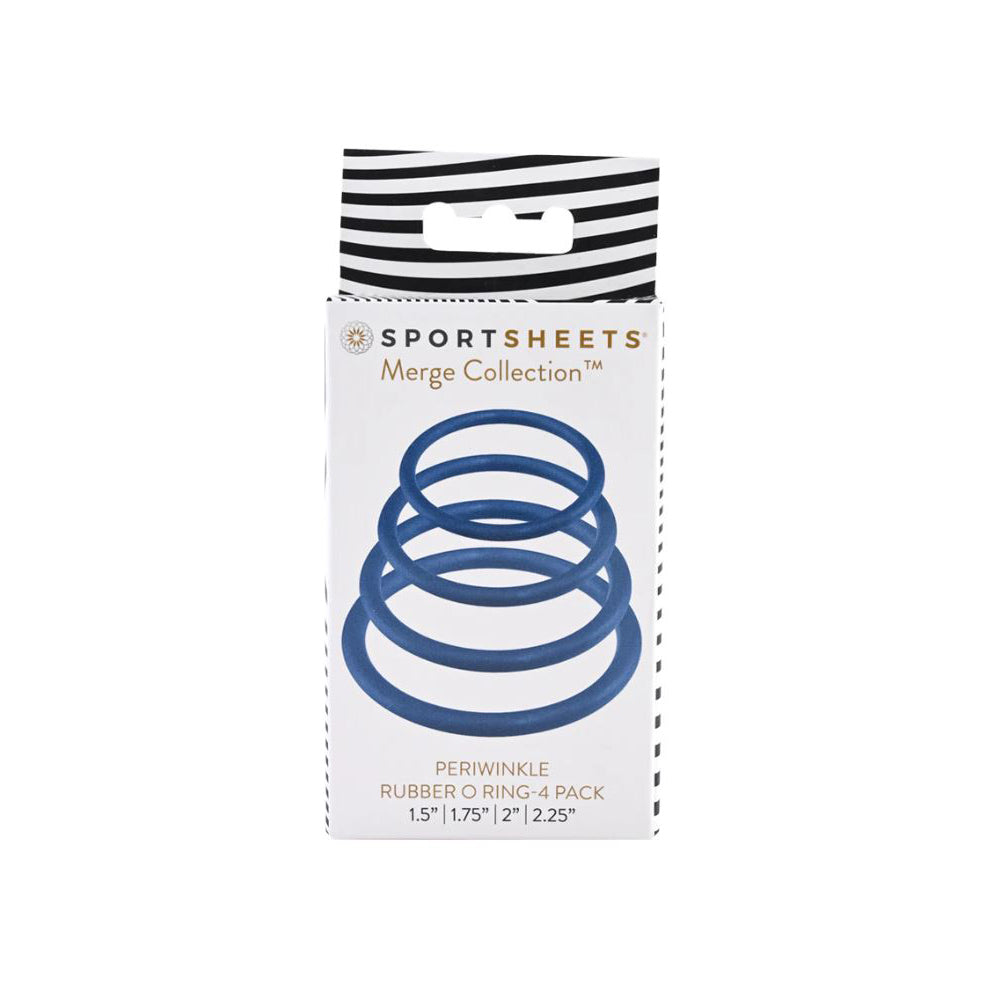 Sportsheets Periwinkle Rubber Oring-4 Pack - Cock Ring