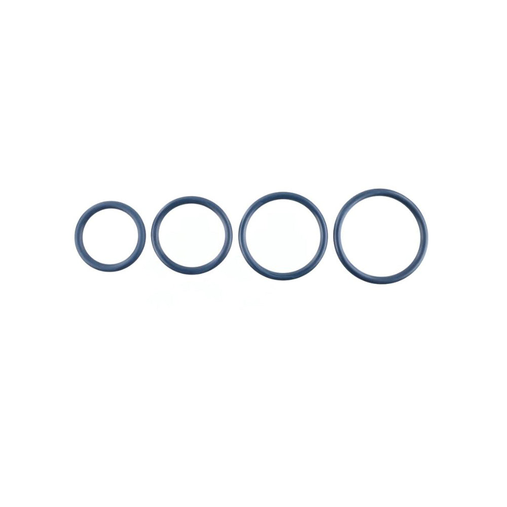 Sportsheets Navy Rubber Oring-4 Pack - Cock Ring