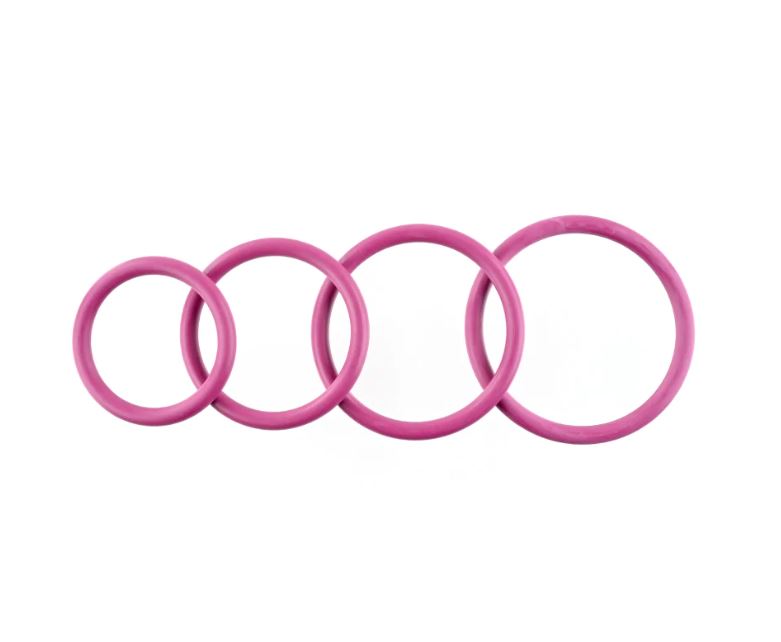 Sportsheets Plum Rubber Oring-4 Pack - Cock Ring