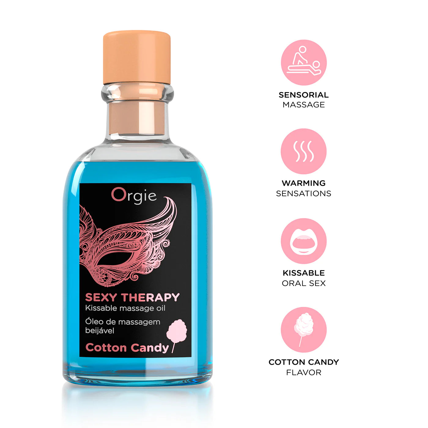 Orgie Sexy Therapy Cotton Candy Kissable Massage Oil 100ml