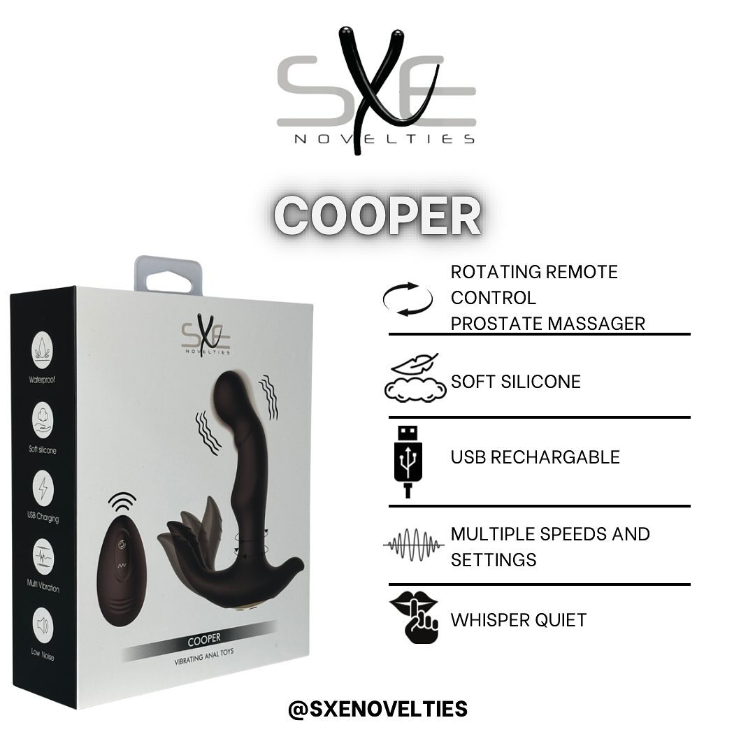 SXE Cooper Vibrating Remote Control Anal Prostate Dildo Plug