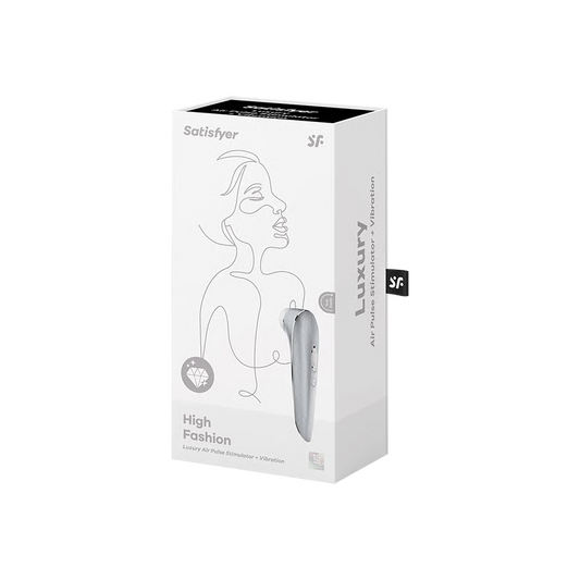 Satisfyer High Fashion - Brushed Aluminum Luxury Air Pulse Stimulator + Vibration