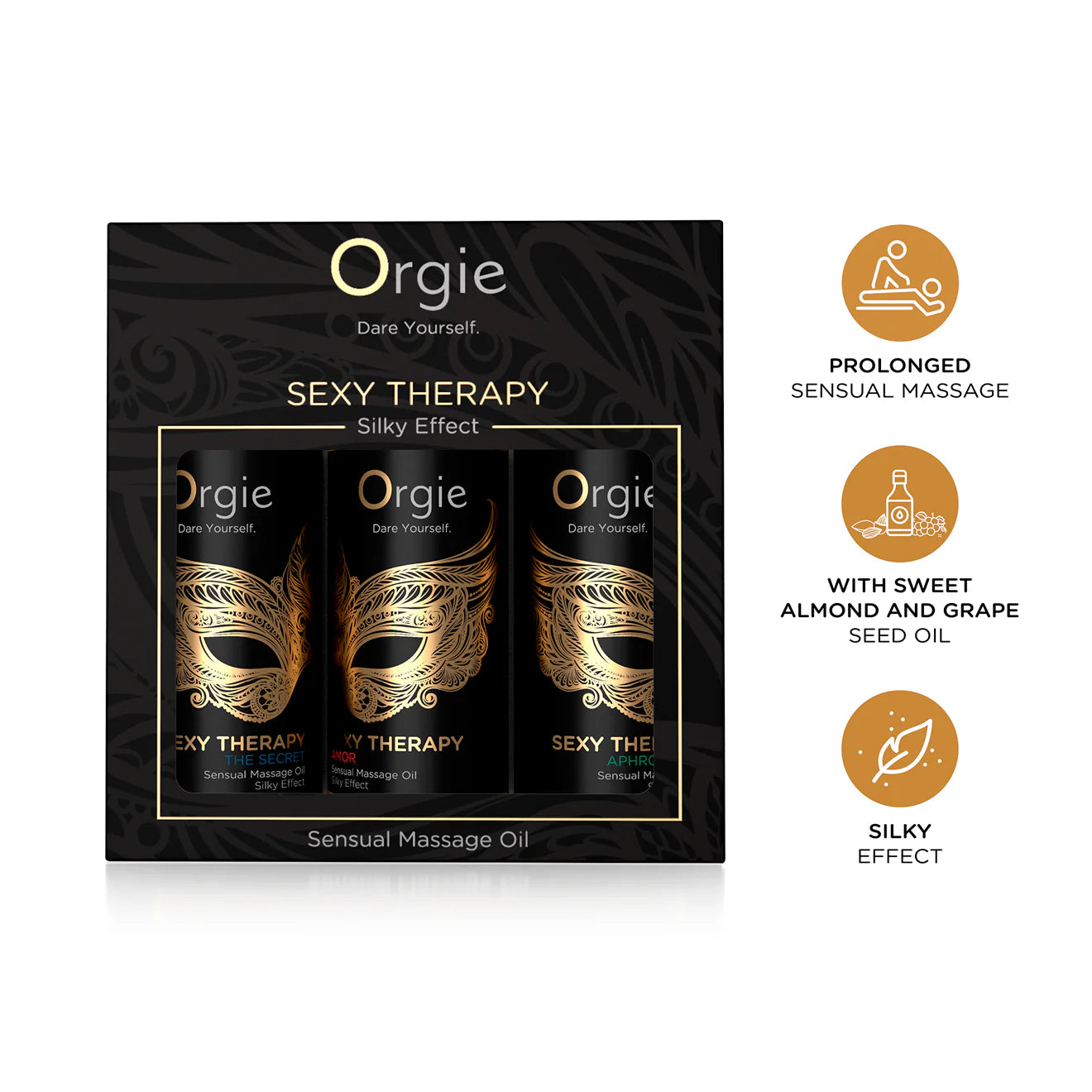 Orgie Sexy Therapy Mini Size Collection Sensual Massage Oils 3x30ml