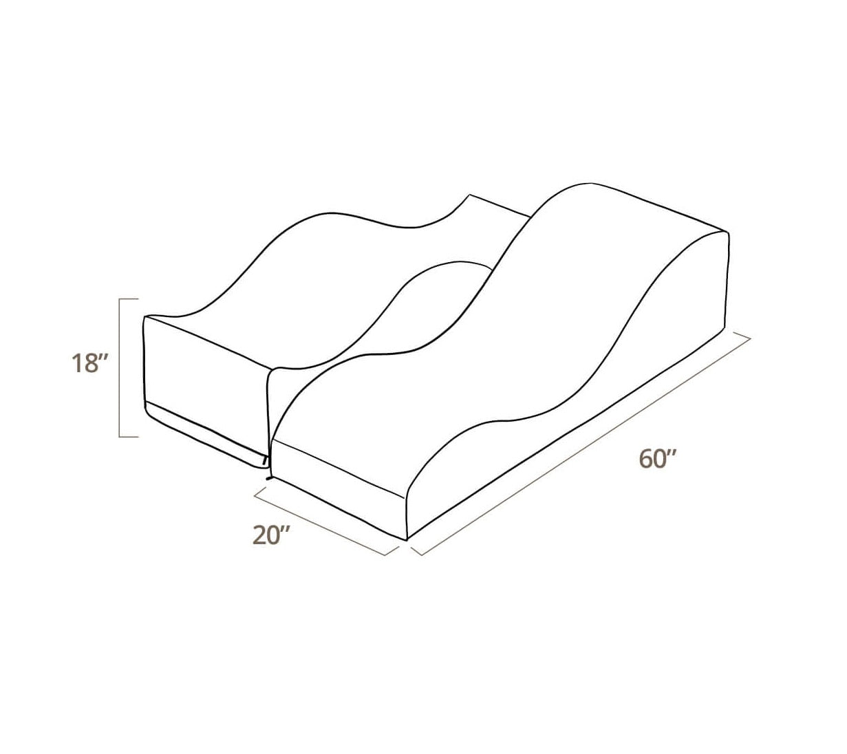 Liberator Equus Wave Espresso - Sex Positioner Furniture