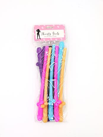 Thirsty Girls - Dicky Sippy Straws 10 Pack Coloured