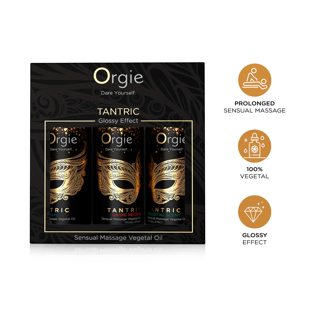 Orgie Tantric Mini Size Collection Sensual Massage Oils 3x30ml