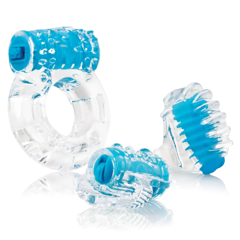 ScreamingO Vibroman Couples Vibrating Finger/Tongue/Cock Ring - Blue