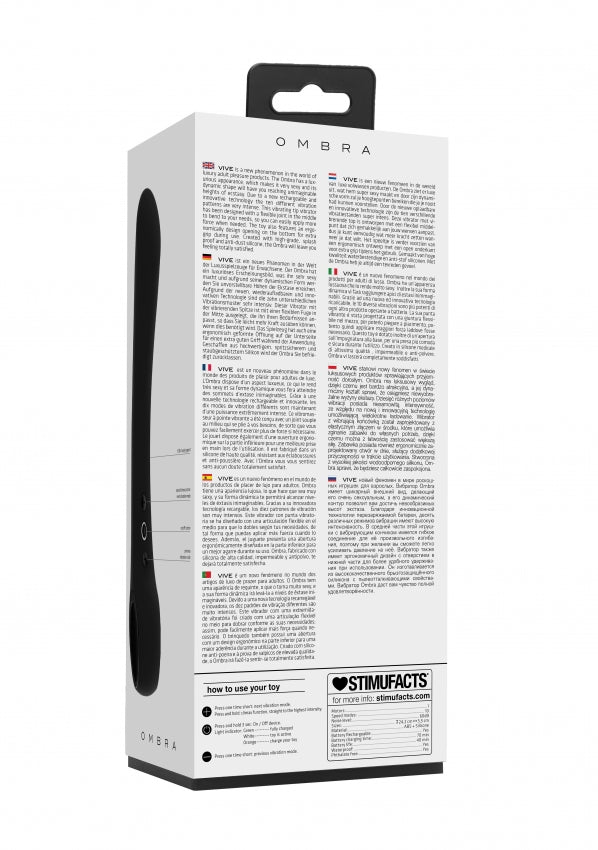Shots Toys | VIVE Ombra Bendable Vibrator Black