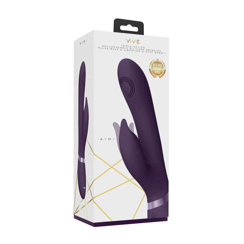 Shots Toys | VIVE Aimi Pulse-Wave & Vibrating G-Spot Rabbit Vibrator Purple