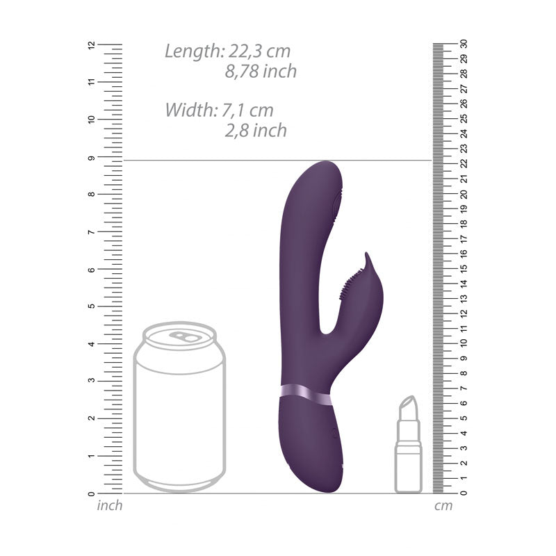 Shots Toys | VIVE Aimi Pulse-Wave & Vibrating G-Spot Rabbit Vibrator Purple