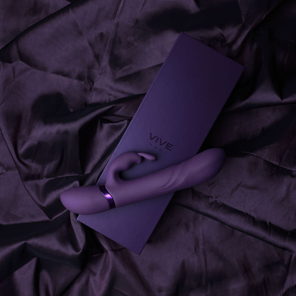 Shots Toys | VIVE Nari Vibrating and Rotating Beads, G-Spot Rabbit Vibrator Purple