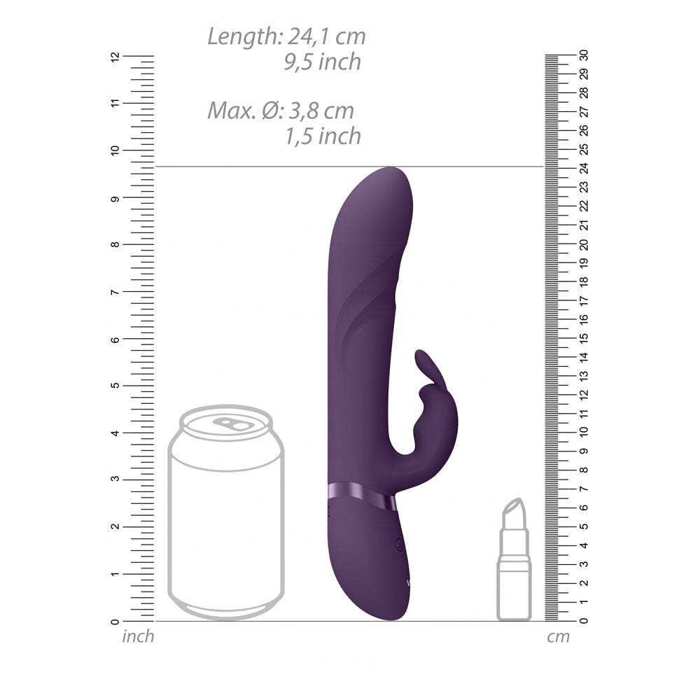 Shots Toys | VIVE Nari Vibrating and Rotating Beads, G-Spot Rabbit Vibrator Purple