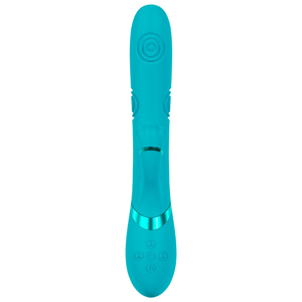 Shots Toys | VIVE Fiore Tapping Air Wave Suction Clitoral Rabbit Vibrator Blue