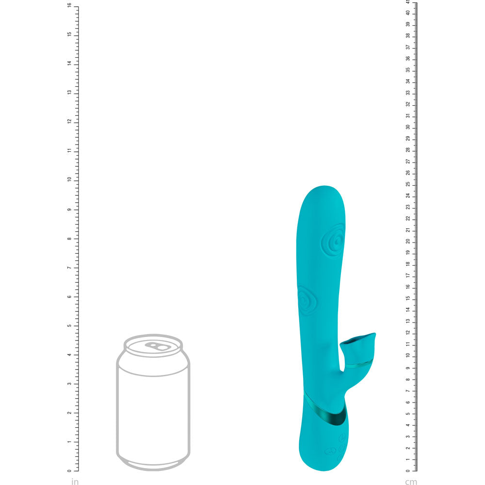 Shots Toys | VIVE Fiore Tapping Air Wave Suction Clitoral Rabbit Vibrator Blue